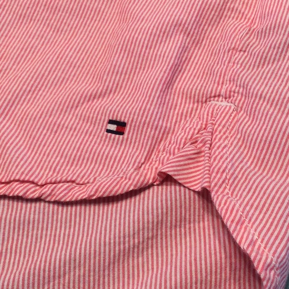 Tommy Hilfiger Partial Button Down Shirt Long Sleeve - Picture 4 of 6